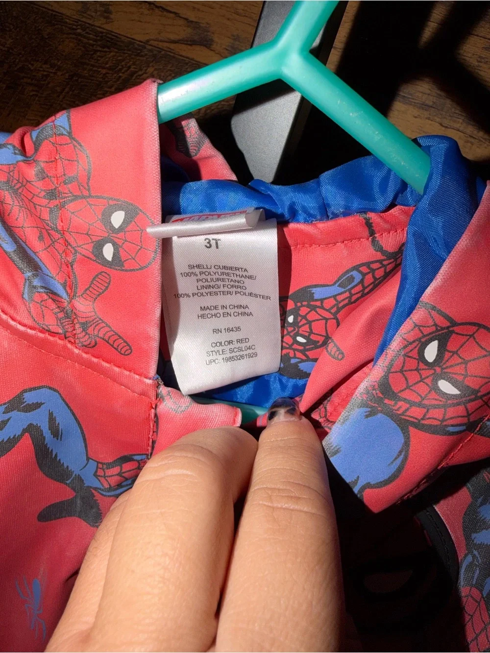 Marvel Spider-Man Pink & Blue Hooded Costume Jacket